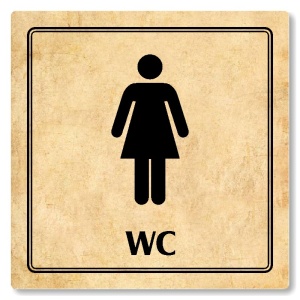 WC ženy, 100x100mm, pergamen, Utah